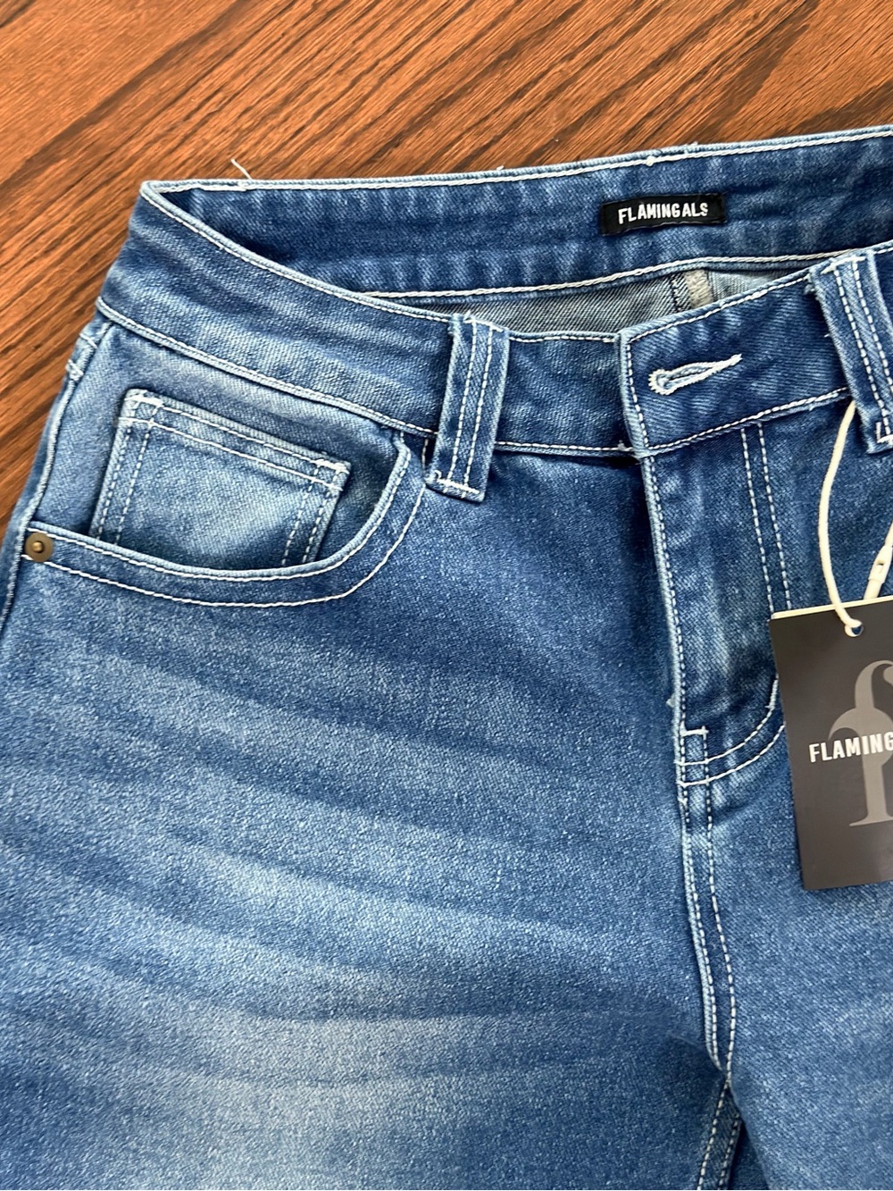 Flamingals Women’s Straight Leg Jeans - Blue NWT